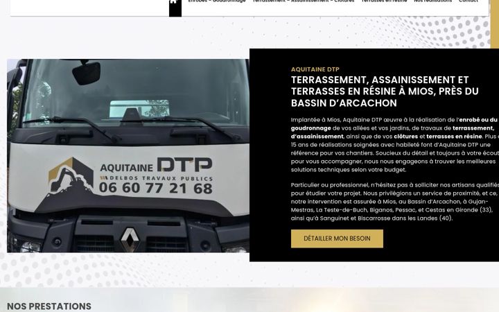 Screenshot ta' aquitainedtp.fr