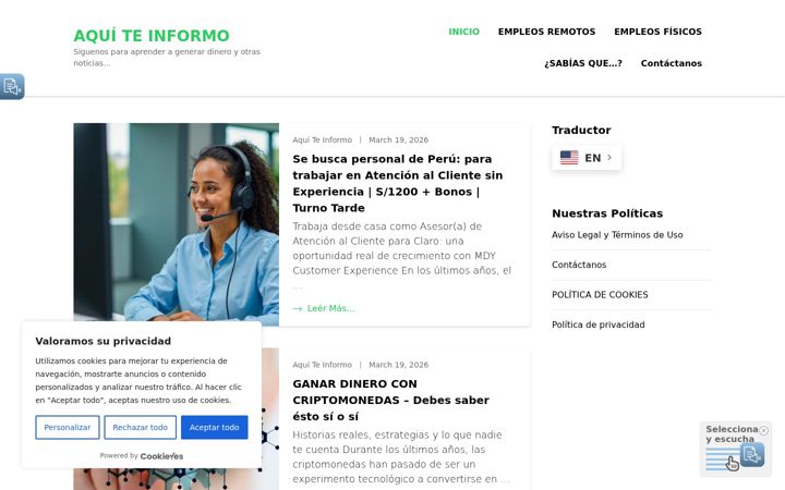 Screenshot ta' aquiteinformo.site