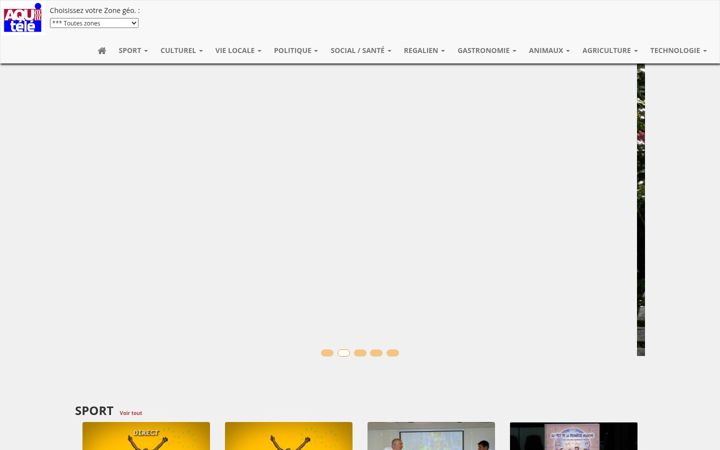 Screenshot of aquitele.fr