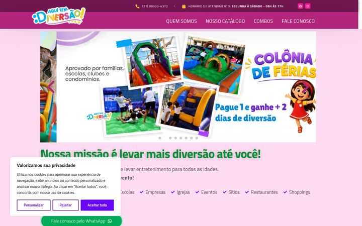 Screenshot ta' aquitemdiversaorj.com.br