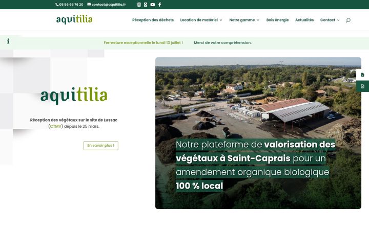 Screenshot of aquitilia.fr