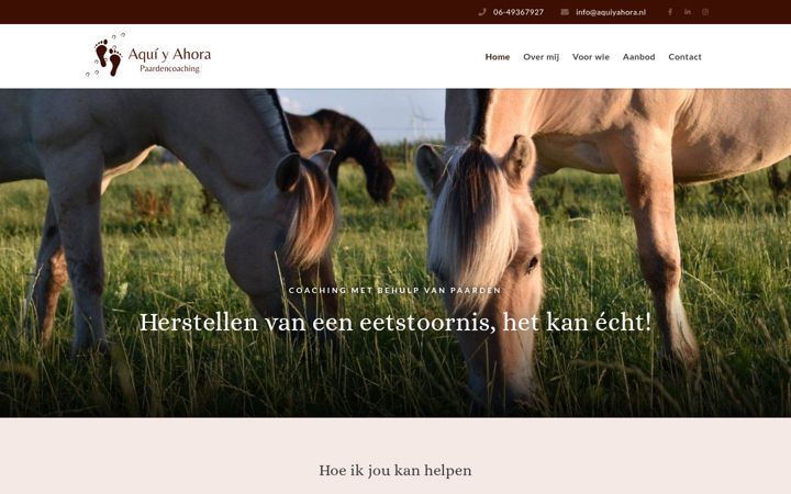 Screenshot von aquiyahora.nl