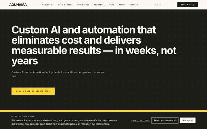 Screenshot of aqunama.com