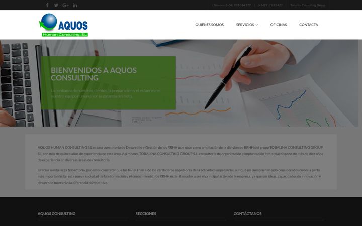 Screenshot of aquosconsulting.com