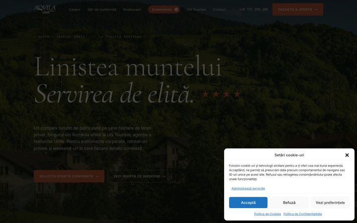 Screenshot of aqvilaclub.ro