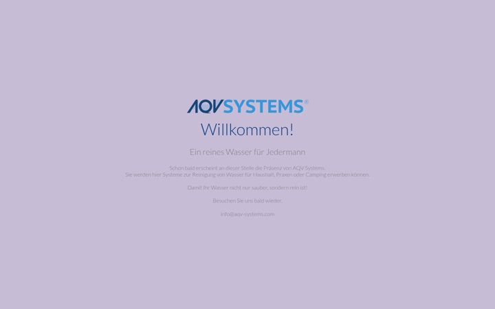 Screenshot of aqvsystems.de