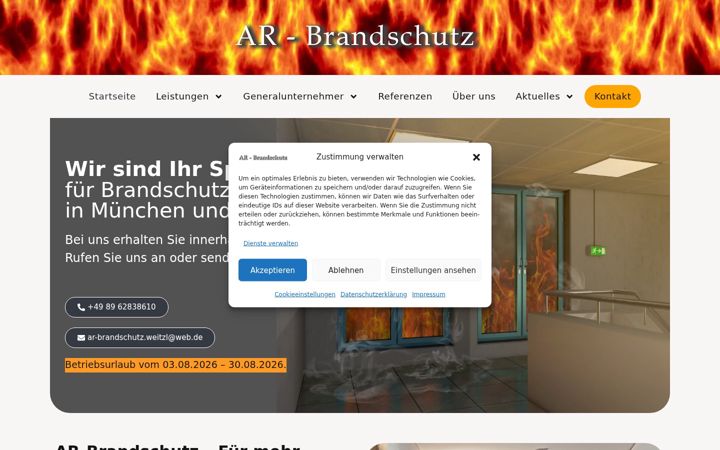 Screenshot of ar-brandschutz.com