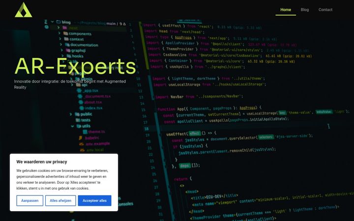 Snimka zaslona za ar-experts.nl