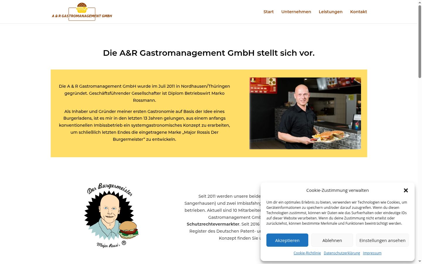 Screenshot of the consent banner shown before any interaction