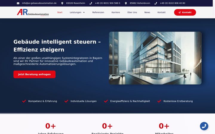 Screenshot van ar-gebaeudeautomation.de