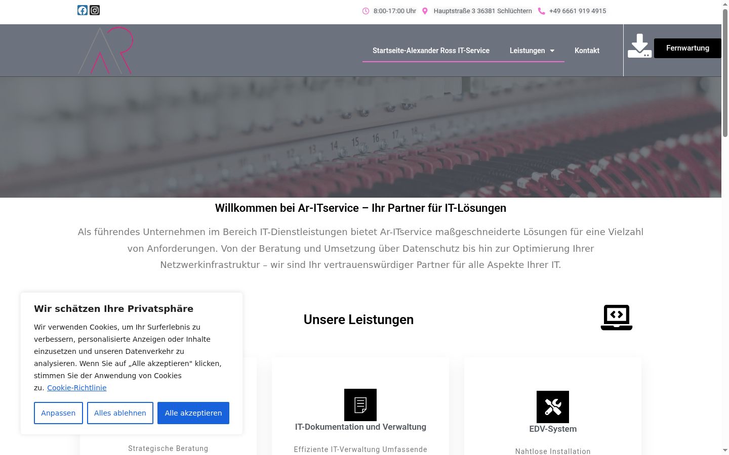 Screenshot van de toestemmingsbanner zoals getoond vóór enige interactie