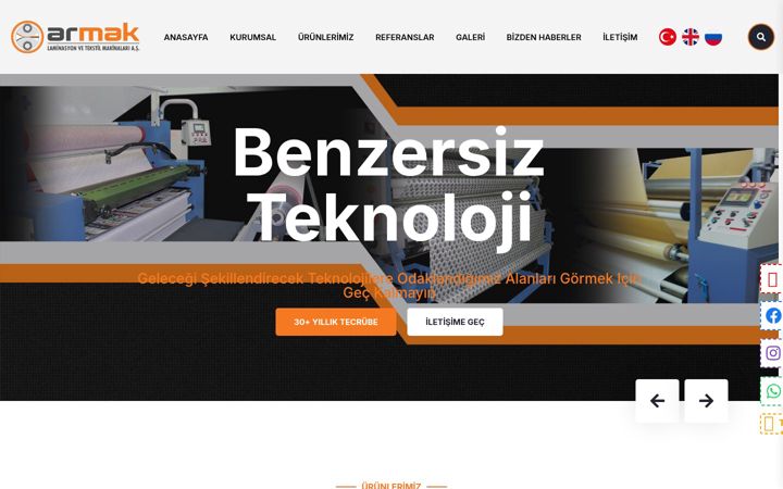 Screenshot of ar-mak.com.tr