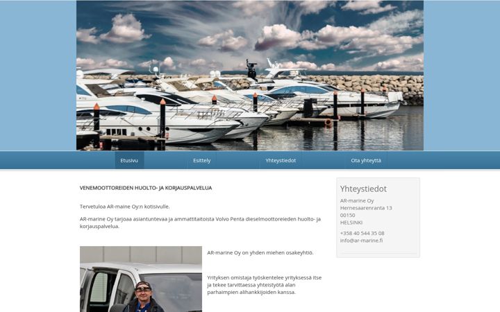 Screenshot of ar-marine.fi