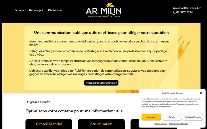 Screenshot of ar-milin.bzh