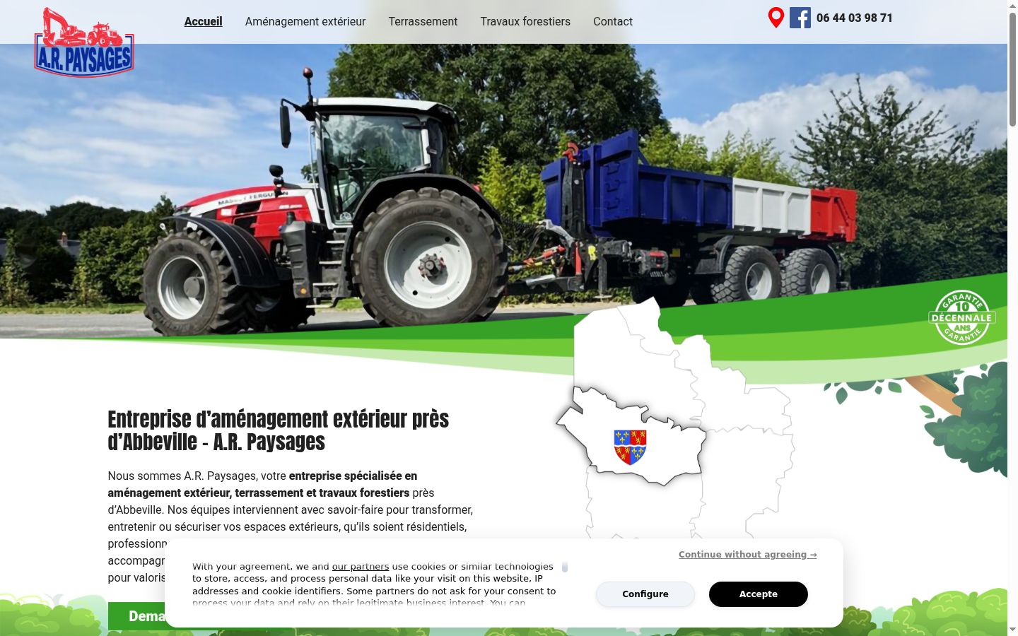 Snimka zaslona bannera za privolu prikazanog prije bilo kakve interakcije