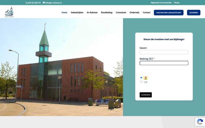 Screenshot ta' ar-rahman.nl