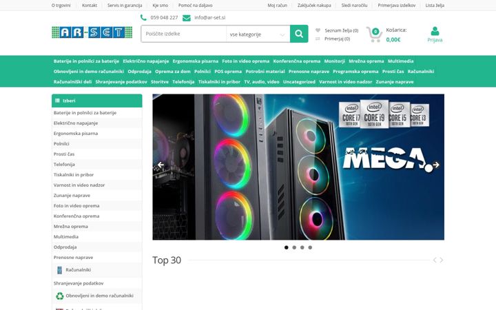 Screenshot of ar-set.si