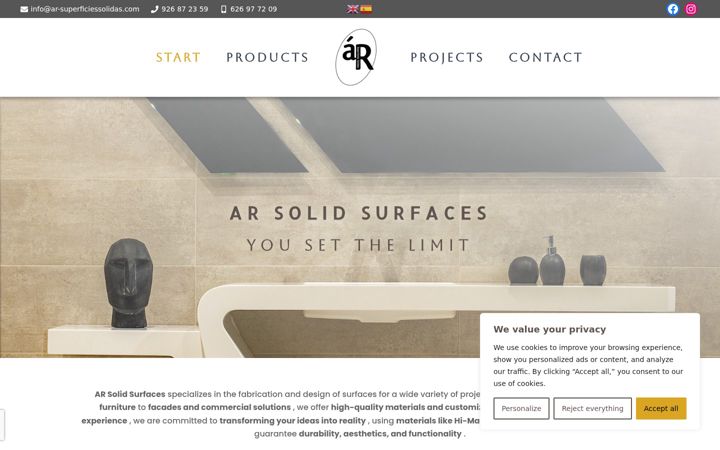 Screenshot di ar-superficiessolidas.com