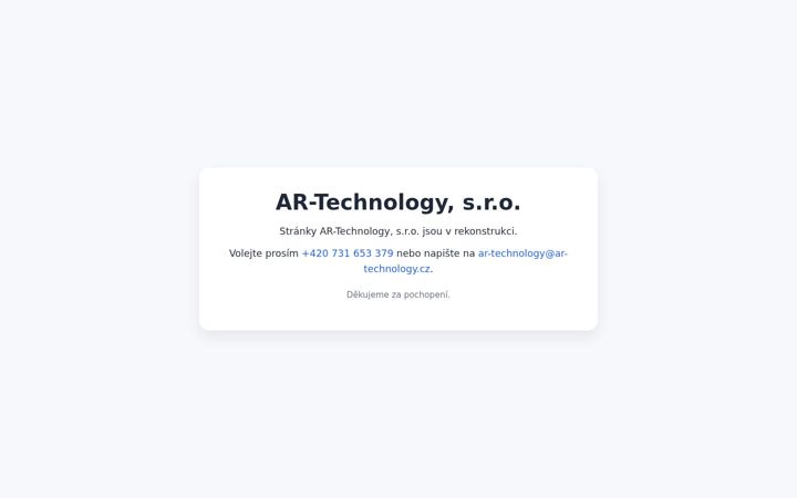 Screenshot of ar-technology.cz