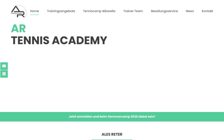 Screenshot of ar-tennisacademy.de