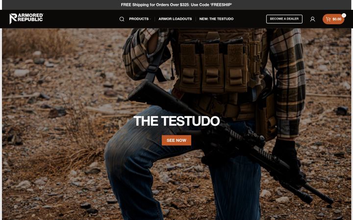 Screenshot of ar500armor.com