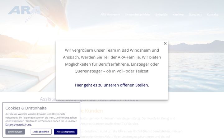 Screenshot of ara-assistance.com