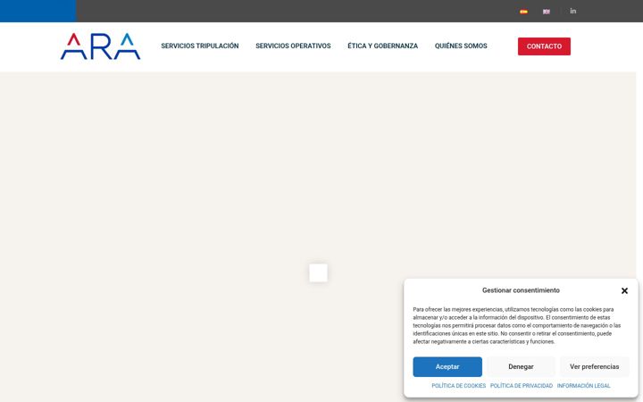 Screenshot of ara-aviation.aero