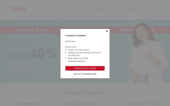 Screenshot of ara-shoes.com