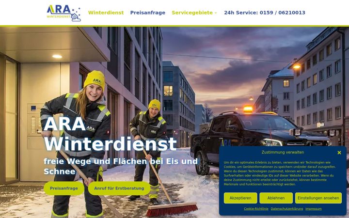 Screenshot of ara-winterdienst.de