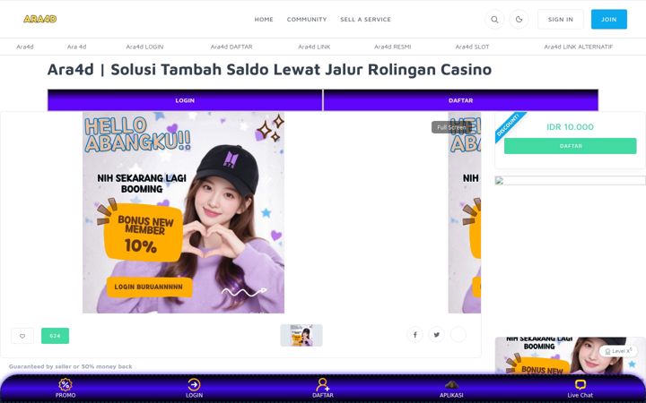 Screenshot of ara4d.net