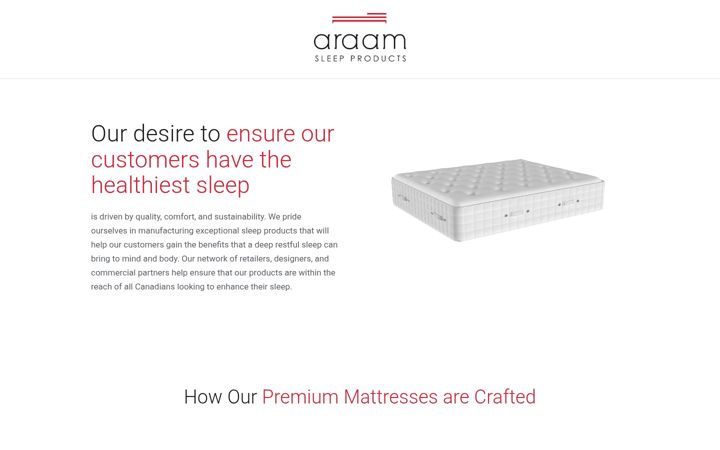 Screenshot of araam.ca