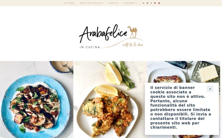 Screenshot di arabafeliceincucina.com