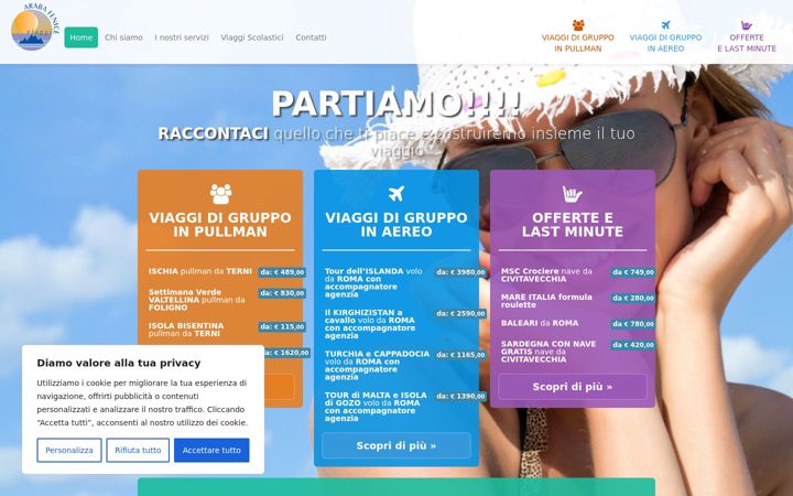 Screenshot of arabafeniceviaggi.it