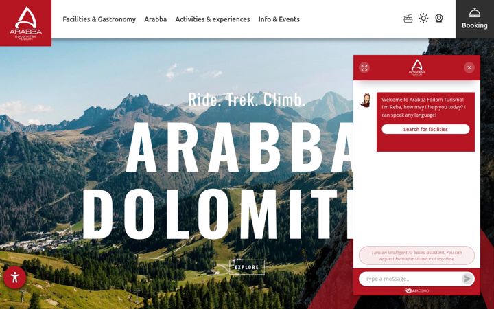 Snimka zaslona za arabba.it