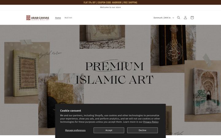 Screenshot di arabcanvas.com