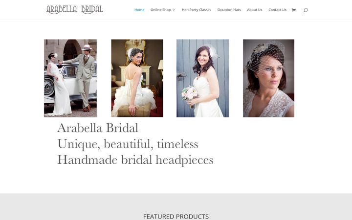 Screenshot of arabellabridal.com
