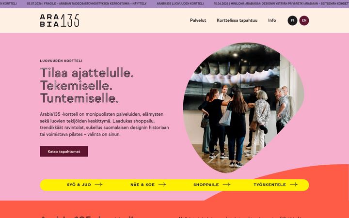 Screenshot stránky arabia135.fi