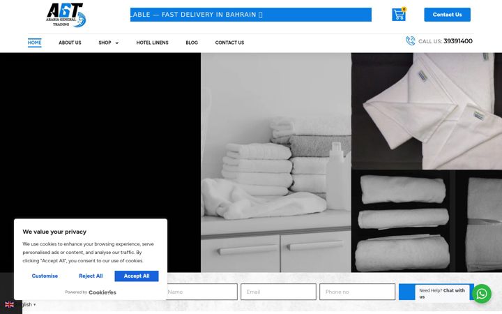 Screenshot ta' arabiageneraltrade.com