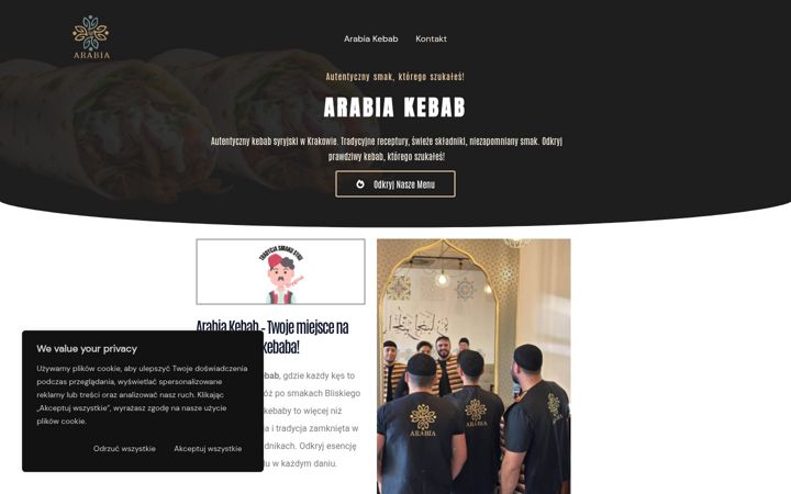 Screenshot ta' arabiakebab.com