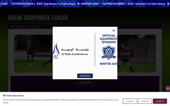 Screenshot ta' arabialeague.com