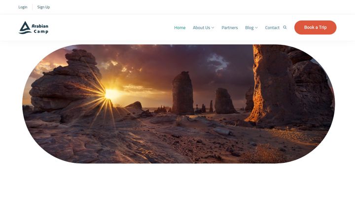 Screenshot of arabiancamp.sa