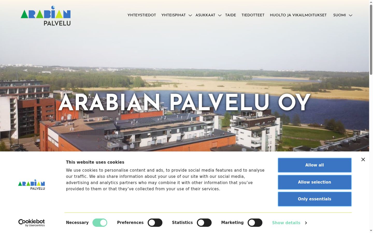 Screenshot tal-banner tal-kunsens muri qabel kwalunkwe interazzjoni