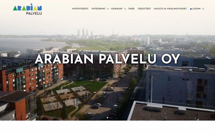 Screenshot ta' arabianpalvelu.fi