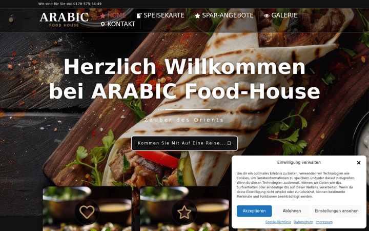 Screenshot of arabic-foodhouse.de