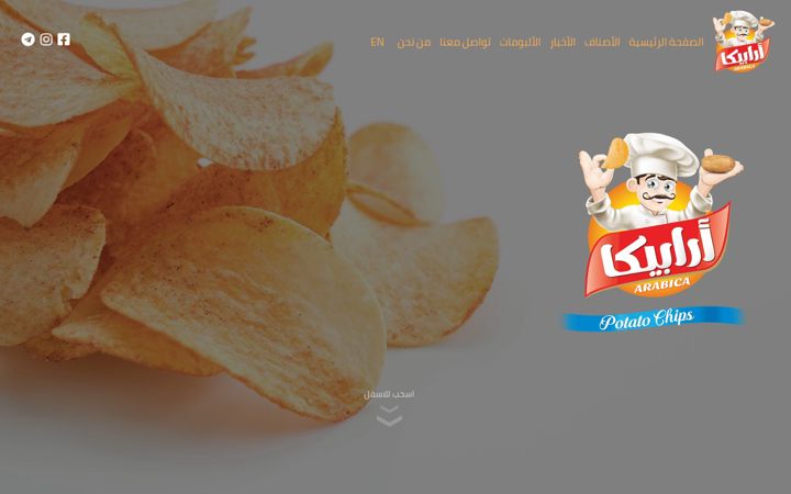Screenshot of arabicachips.com