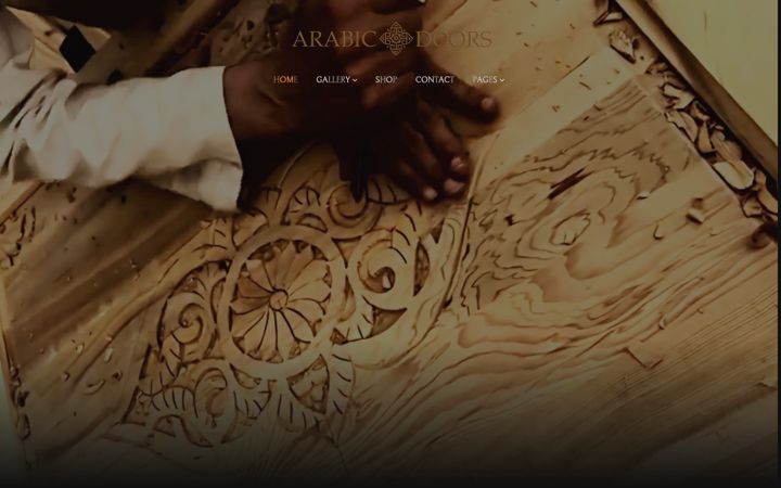Kuvakaappaus sivustosta arabicdoors.com
