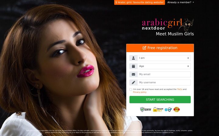 Screenshot of arabicgirl-nextdoor.com