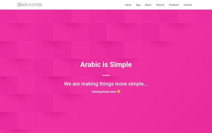 Kuvakaappaus sivustosta arabicissimple.com