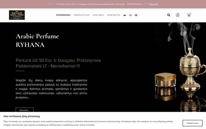 Screenshot of arabicperfume.lt