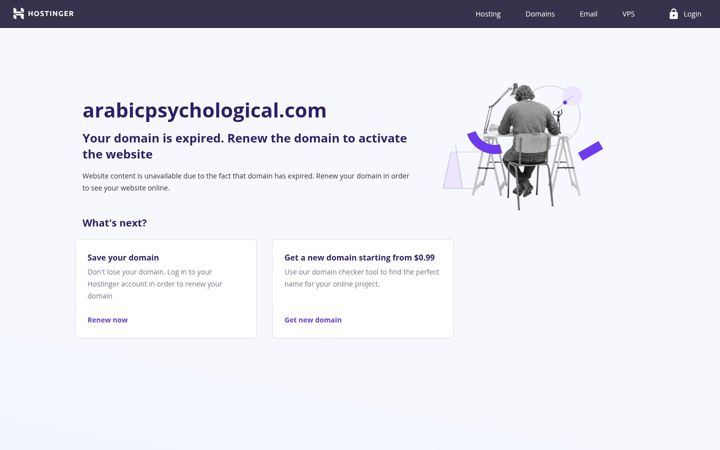 Screenshot of arabicpsychological.com